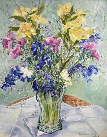 Print of Figurative Floral Paintings by christine bohrer