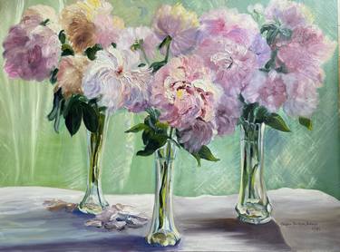 Original Figurative Floral Paintings by christine bohrer