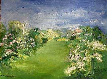 Original Expressionism Landscape Painting by christine bohrer