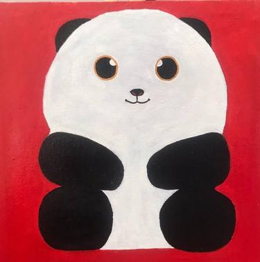 Baby panda acrylic painting thumb