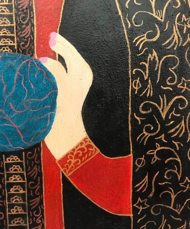 Original Modernism People Painting by Shama Zulfiqar