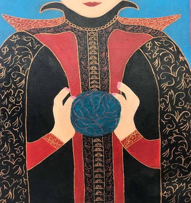 Original Modernism People Painting by Shama Zulfiqar