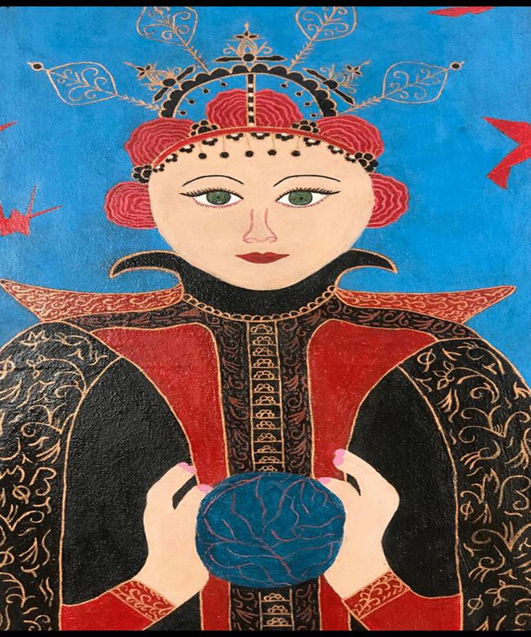 Original Modernism People Painting by Shama Zulfiqar