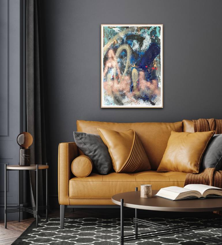 Original Abstract Expressionism Abstract Painting by Saja Davidsdottir