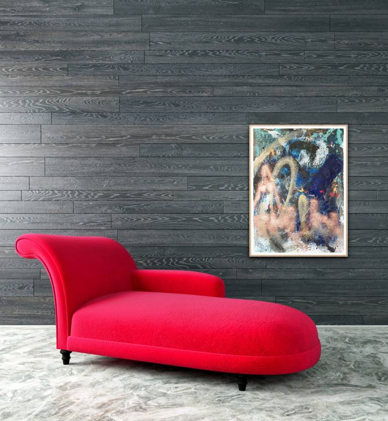 Original Abstract Expressionism Abstract Painting by Saja Davidsdottir