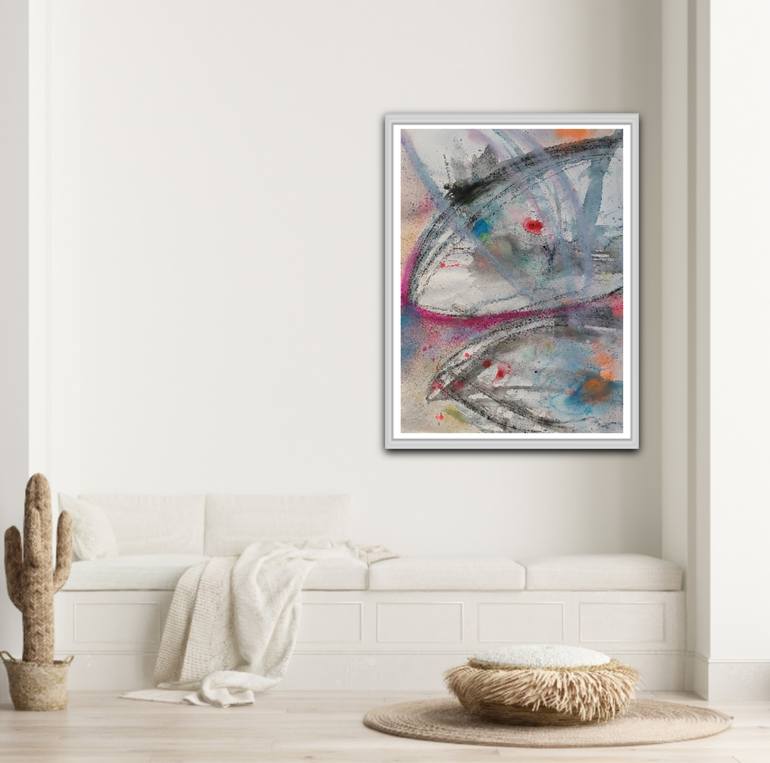Original Abstract Expressionism Abstract Mixed Media by Saja Davidsdottir