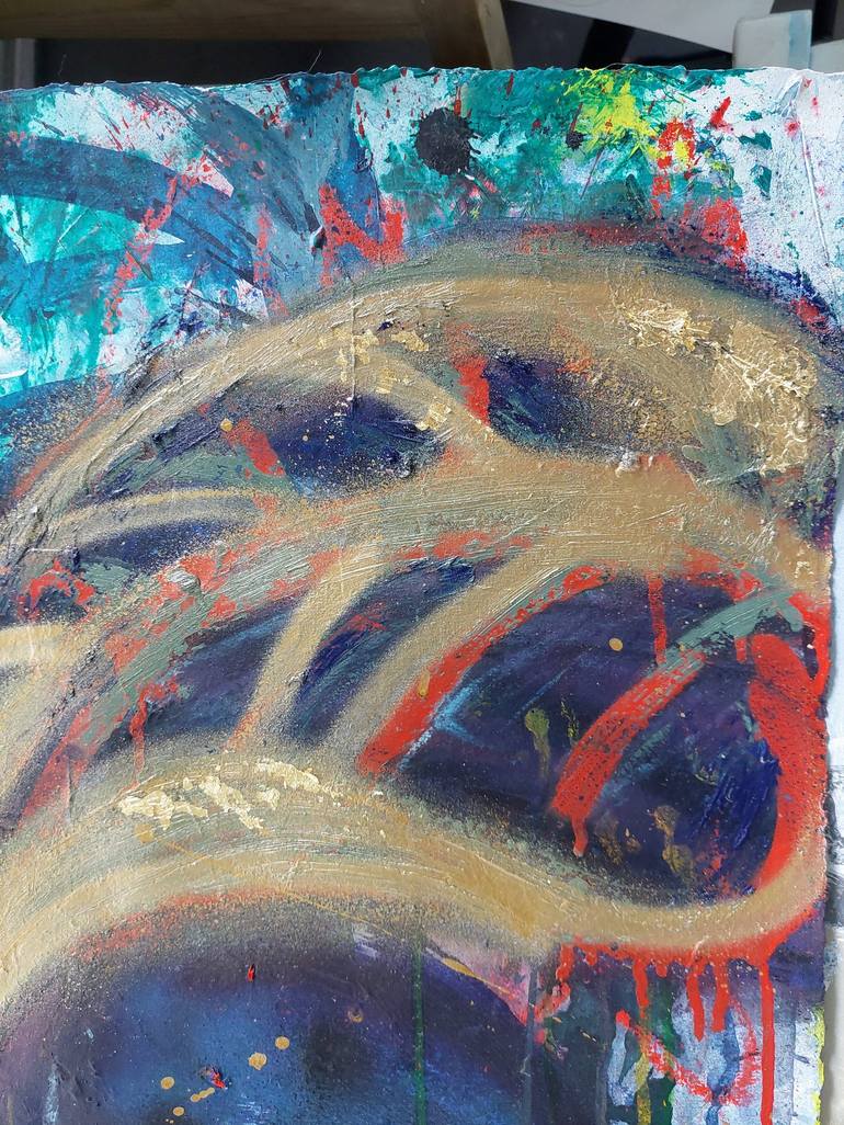 Original Abstract Expressionism Nature Painting by Saja Davidsdottir