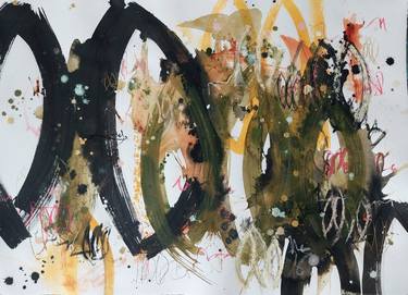 Original Abstract Expressionism Abstract Paintings by Saja Davidsdottir