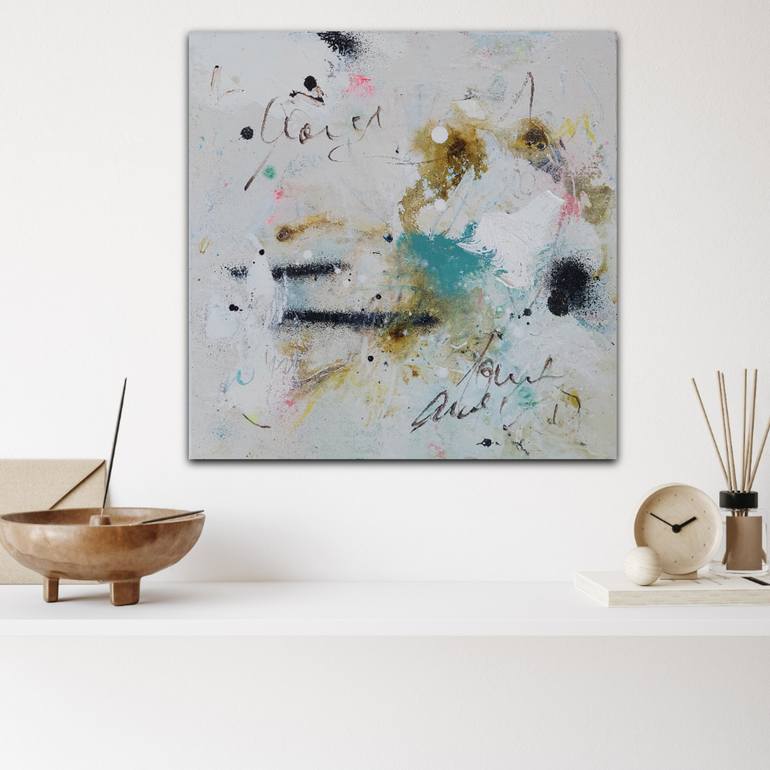 Original Abstract Expressionism Abstract Painting by Saja Davidsdottir