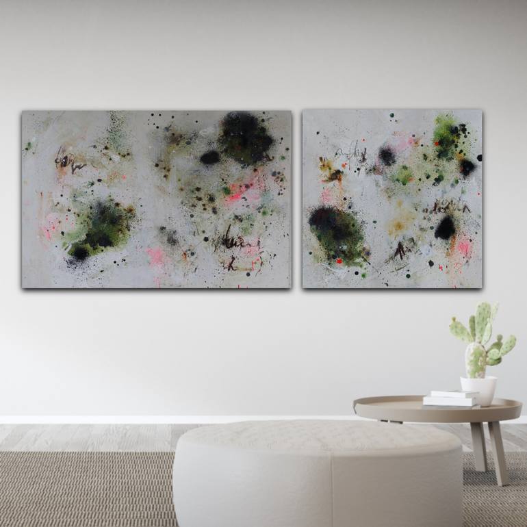 Original Abstract Expressionism Abstract Painting by Saja Davidsdottir