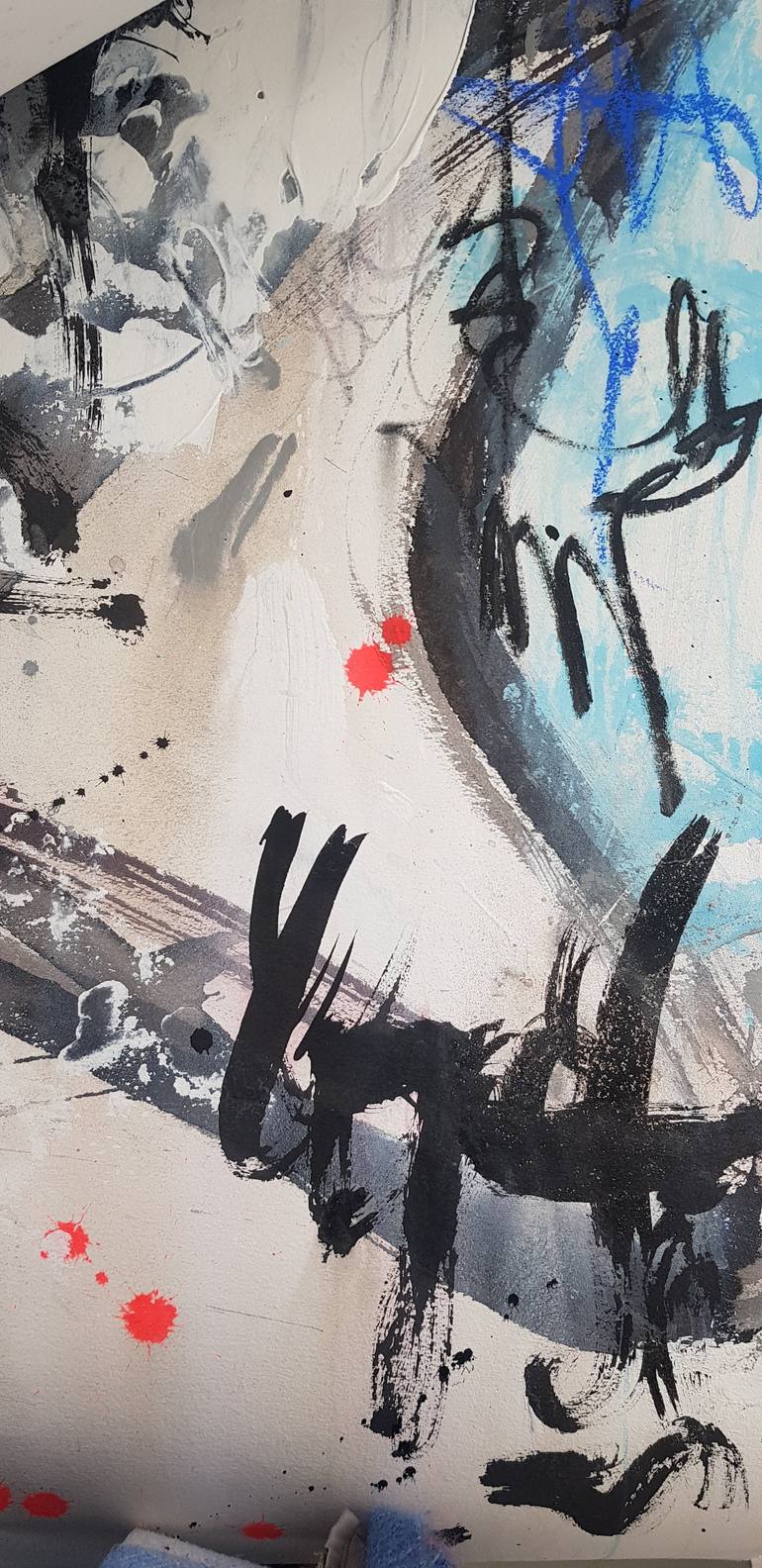 Original Expressionism Abstract Painting by Saja Davidsdottir