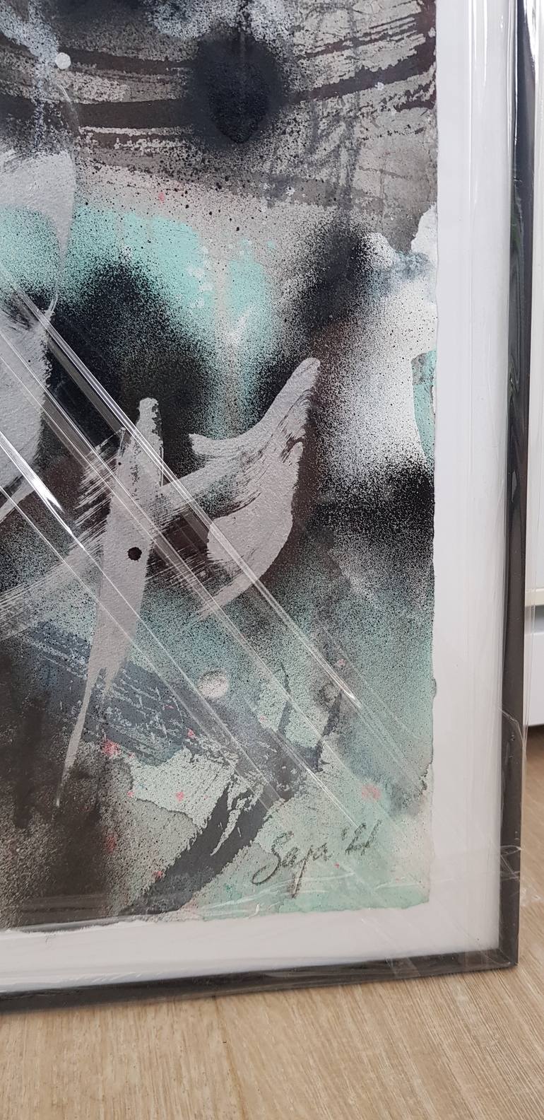 Original Expressionism Abstract Painting by Saja Davidsdottir