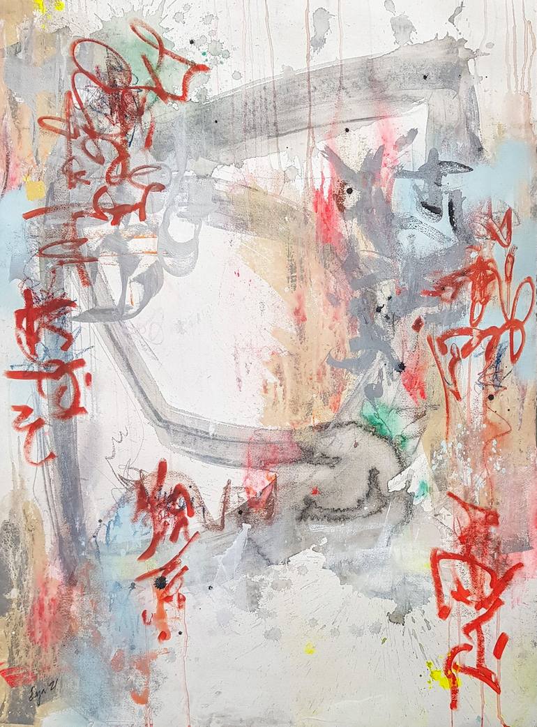 Print of Modern Calligraphy Paintings by Saja Davidsdottir