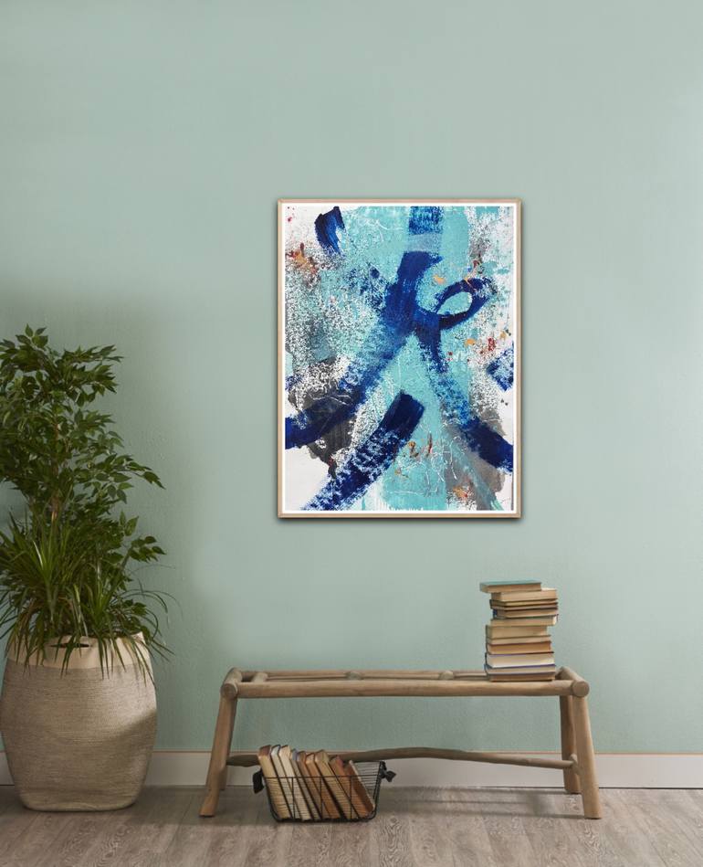 Original Abstract Expressionism Abstract Painting by Saja Davidsdottir