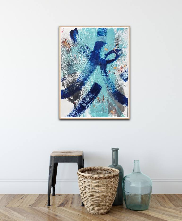 Original Abstract Expressionism Abstract Painting by Saja Davidsdottir