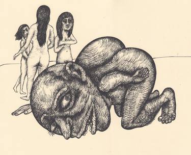 Original Expressionism Family Drawings by Majid Bita