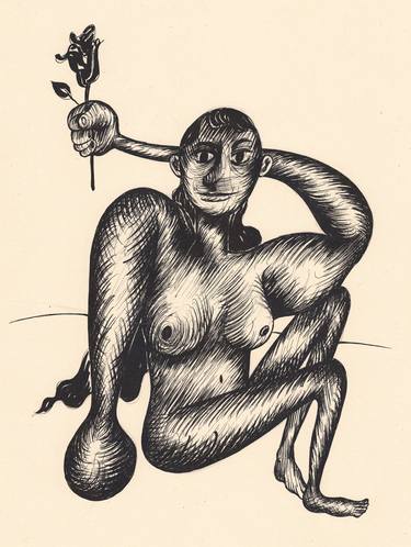 Original Expressionism Body Drawings by Majid Bita