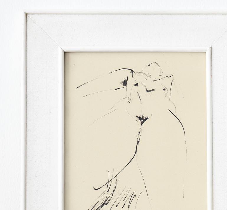 Original Fine Art Nude Drawing by Majid Bita