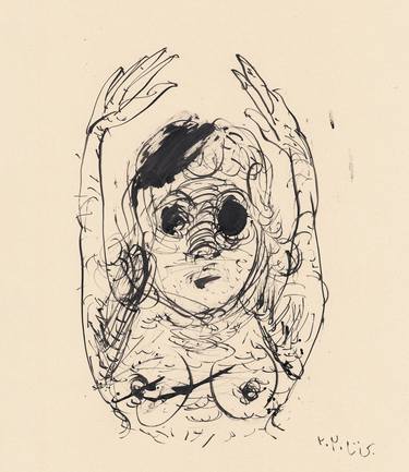Original Fine Art Nude Drawings by Majid Bita