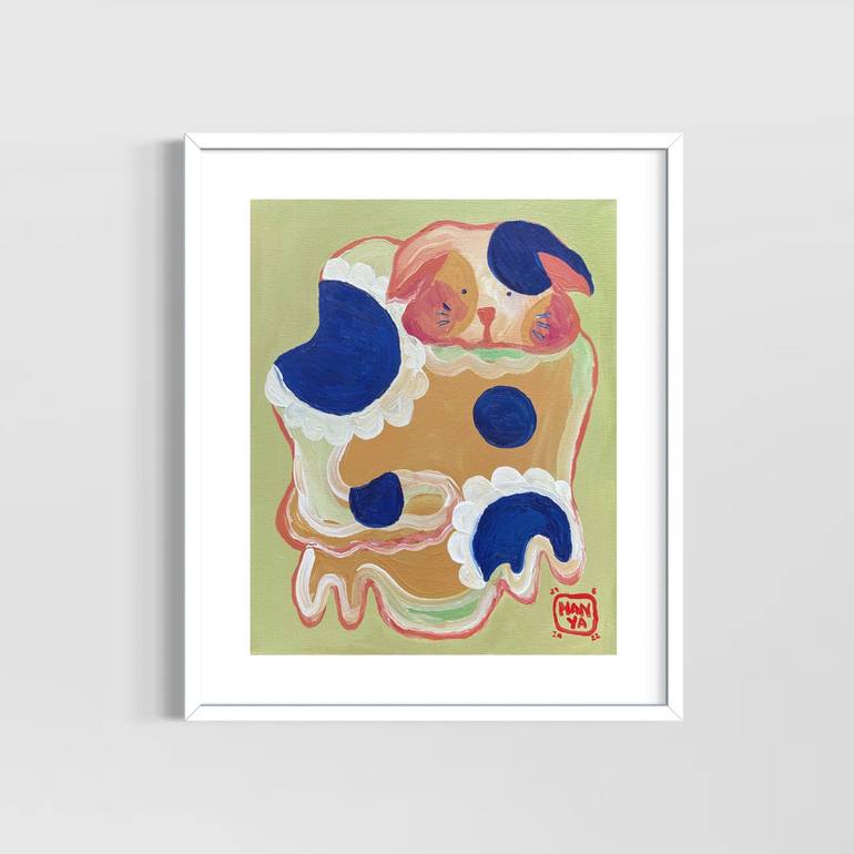 Original Folk Animal Painting by H A N Y A