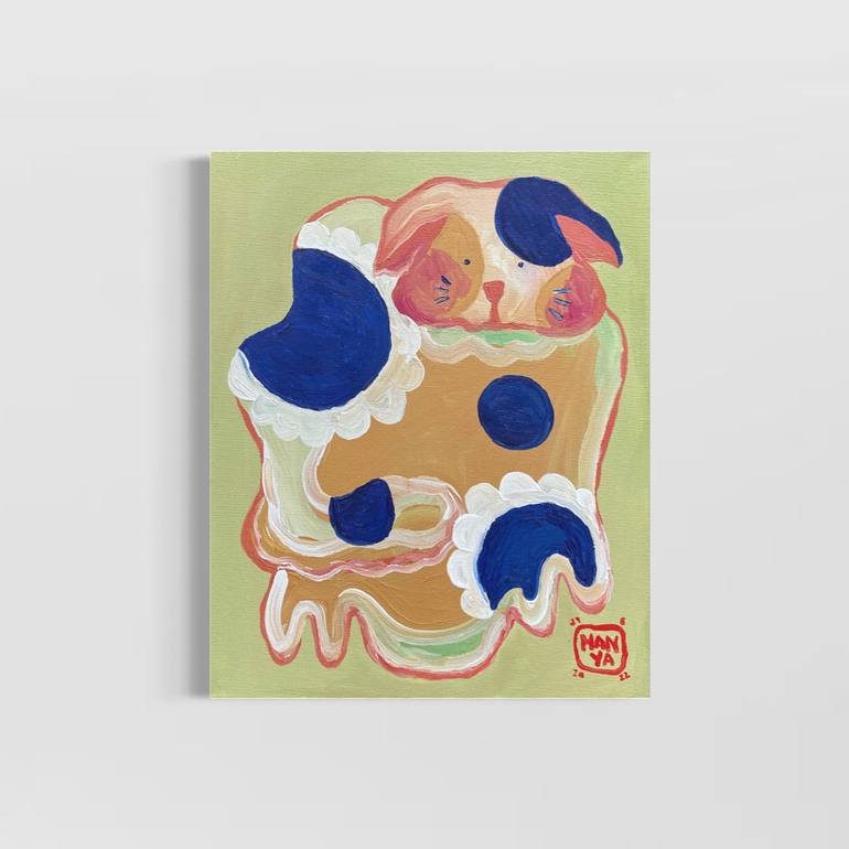 Original Folk Animal Painting by H A N Y A