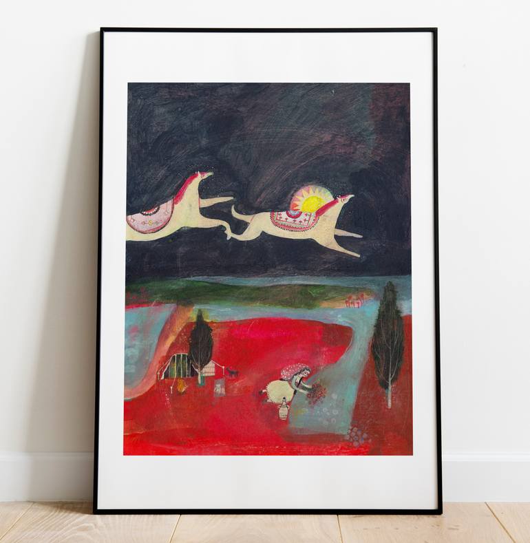 Original Illustration Women Painting by Hanieh Ghashghaei