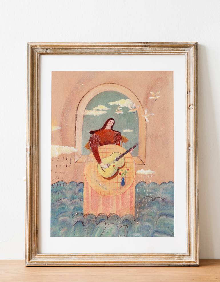 Original Surrealism Music Painting by Hanieh Ghashghaei