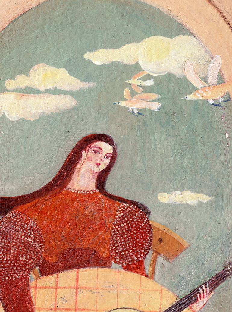 Original Surrealism Music Painting by Hanieh Ghashghaei