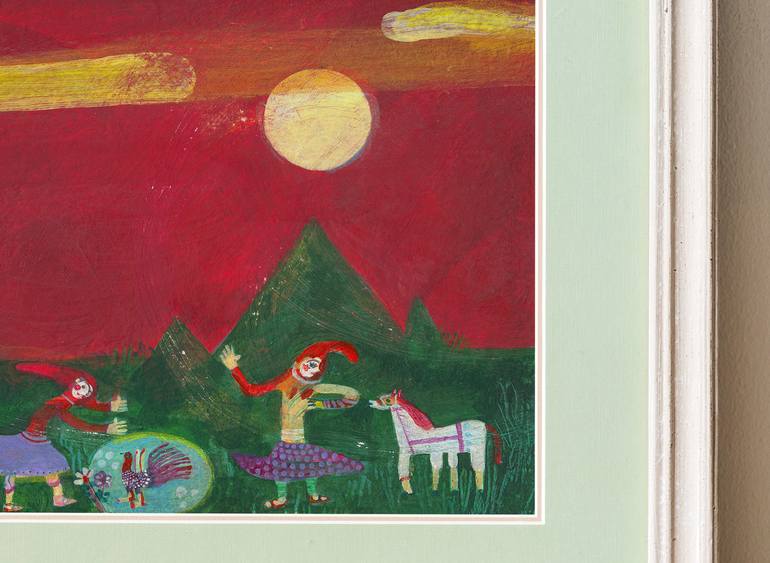 Original Illustration Abstract Painting by Hanieh Ghashghaei