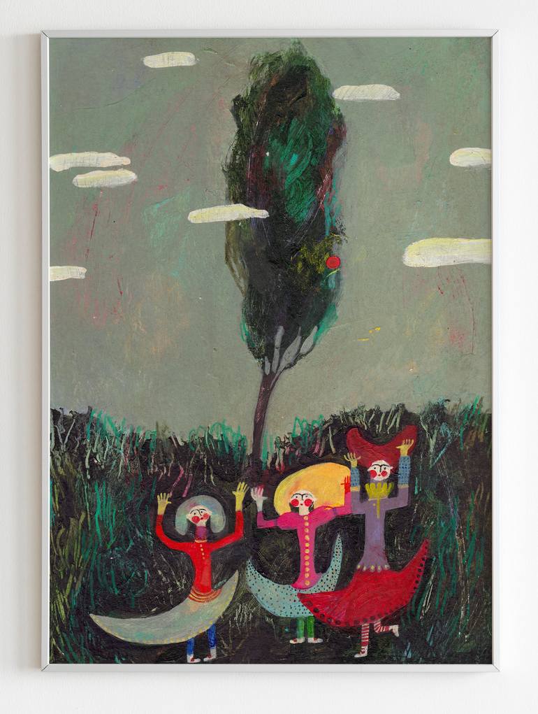Original Illustration Women Painting by Hanieh Ghashghaei