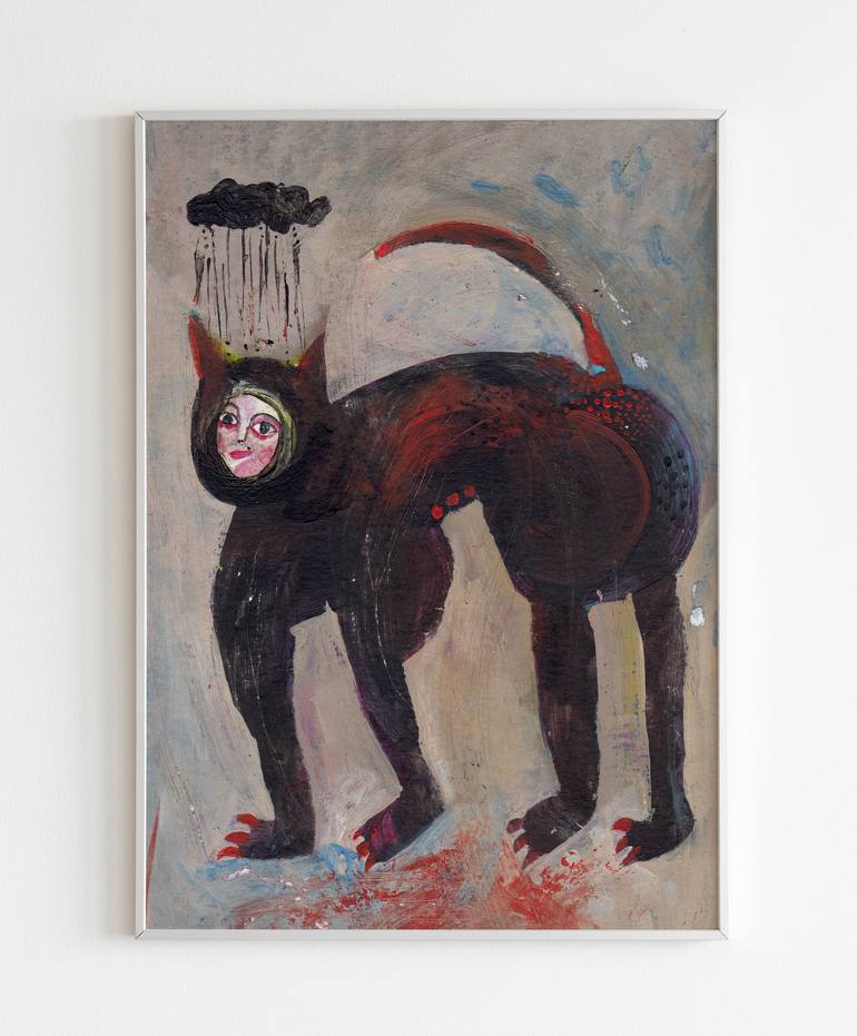 Original Figurative Animal Painting by Hanieh Ghashghaei