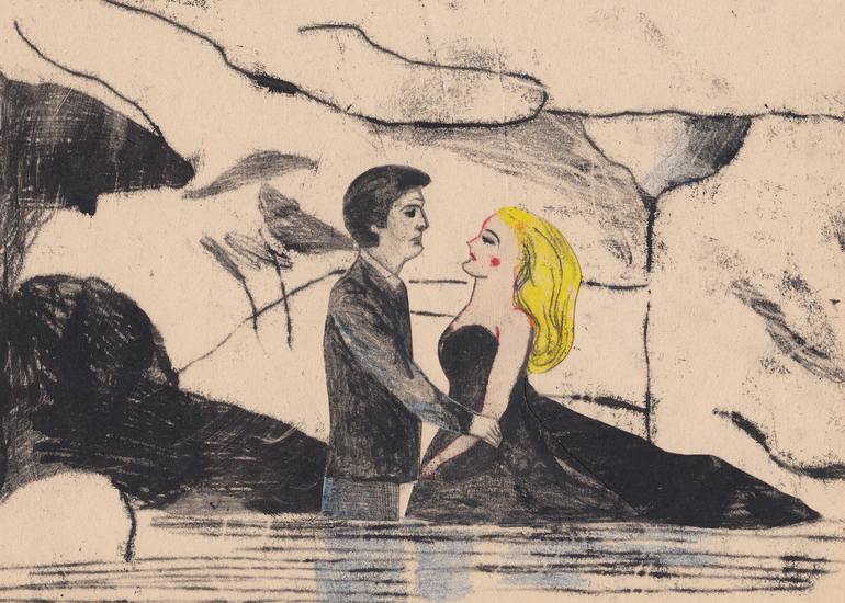 Original Illustration Cinema Paintings by Hanieh Ghashghaei