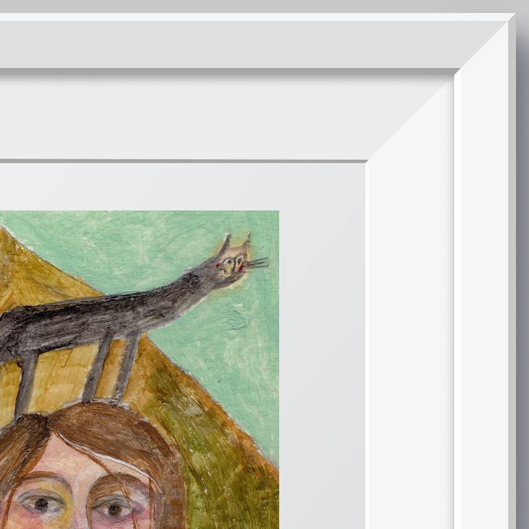 Original Illustration Cats Painting by Hanieh Ghashghaei
