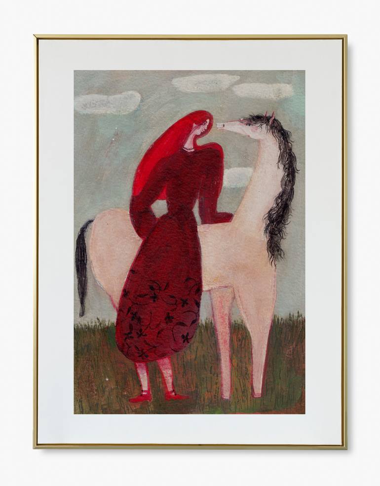 Original Illustration Women Painting by Hanieh Ghashghaei