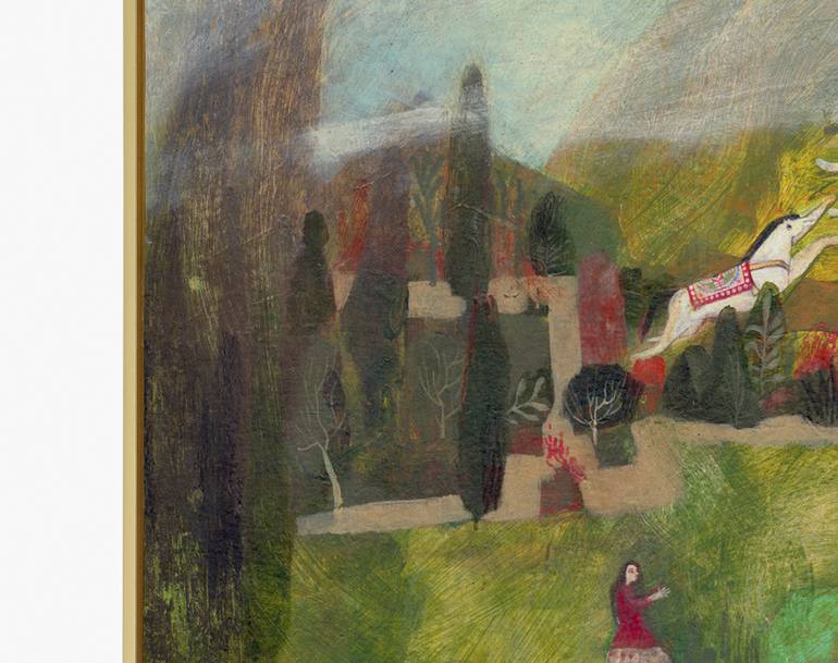 Original Abstract Landscape Painting by Hanieh Ghashghaei