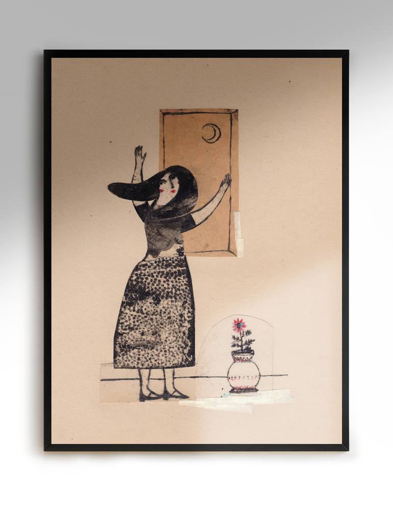 Original Illustration Women Painting by Hanieh Ghashghaei
