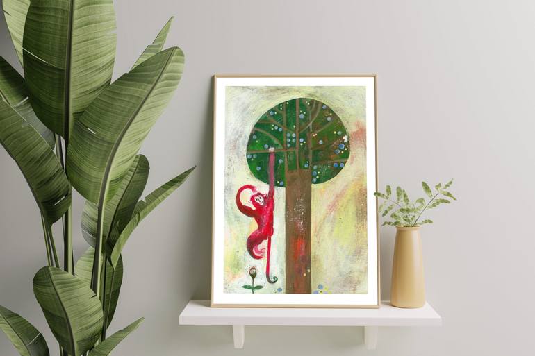 Original Illustration Animal Painting by Hanieh Ghashghaei