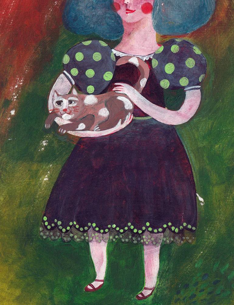 Original Cats Painting by Hanieh Ghashghaei