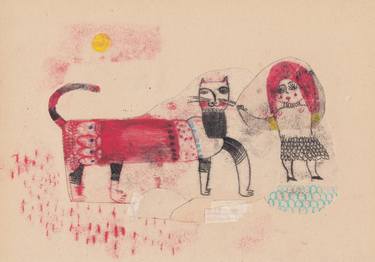 Original Cats Paintings by Hanieh Ghashghaei