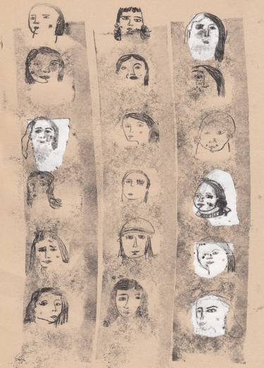 Original Fine Art People Drawings by Hanieh Ghashghaei