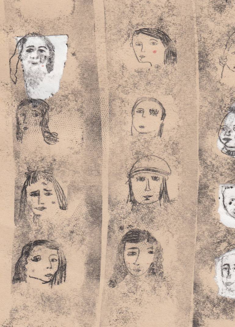 Original Fine Art People Drawing by Hanieh Ghashghaei