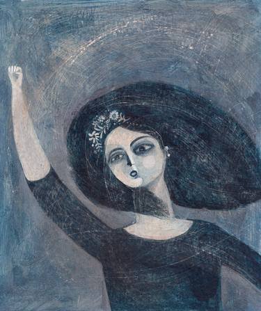 Original Fine Art Women Paintings by Hanieh Ghashghaei