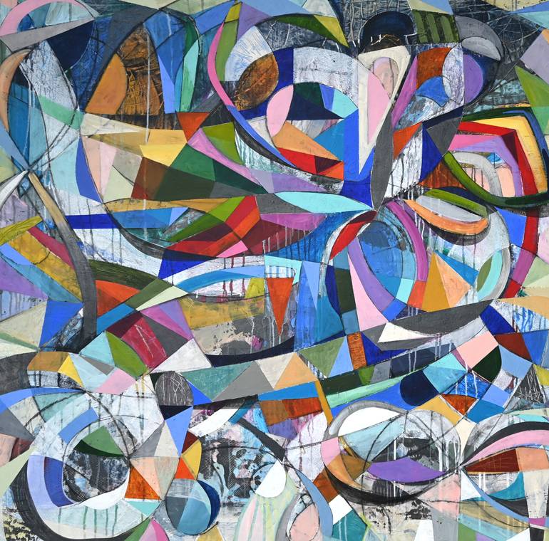 Original Abstract Painting by Kim Karelson | Abstract Art on Wood | Let Me Count the Ways