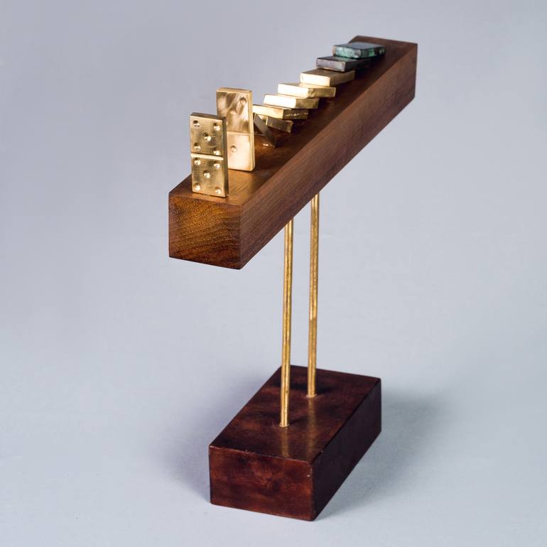 Original Art Deco Geometric Sculpture by Artbeats Co