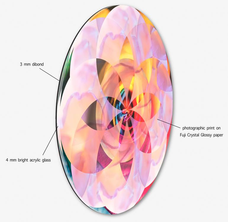 Original Abstract Floral Mixed Media by Chiara Galliano