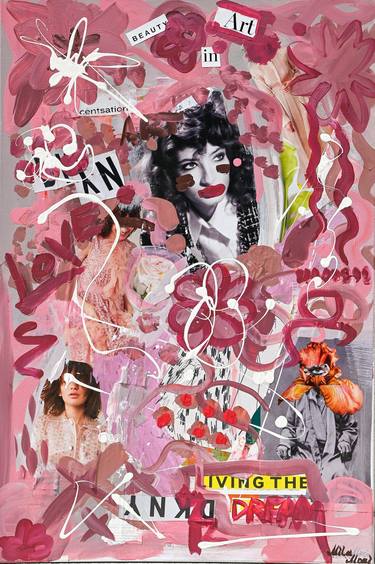 Original Abstract Expressionism Abstract Collage by Mila Mori