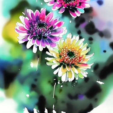 Print of Floral Digital by Kateryna Oliinyk
