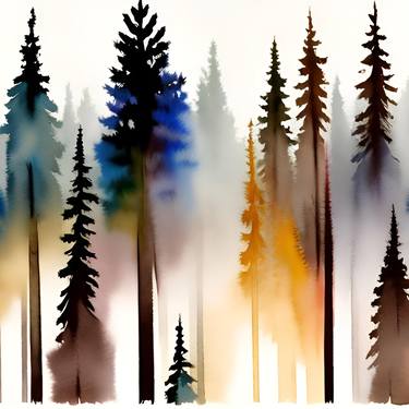 Print of Tree Digital by Kateryna Oliinyk