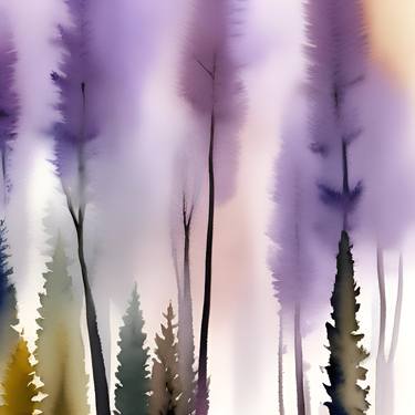 Abstract purple pines thumb