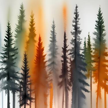 Print of Fine Art Tree Paintings by Kateryna Oliinyk